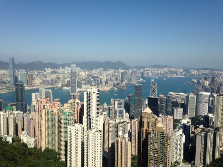 City view of Hong Kong from The Peak