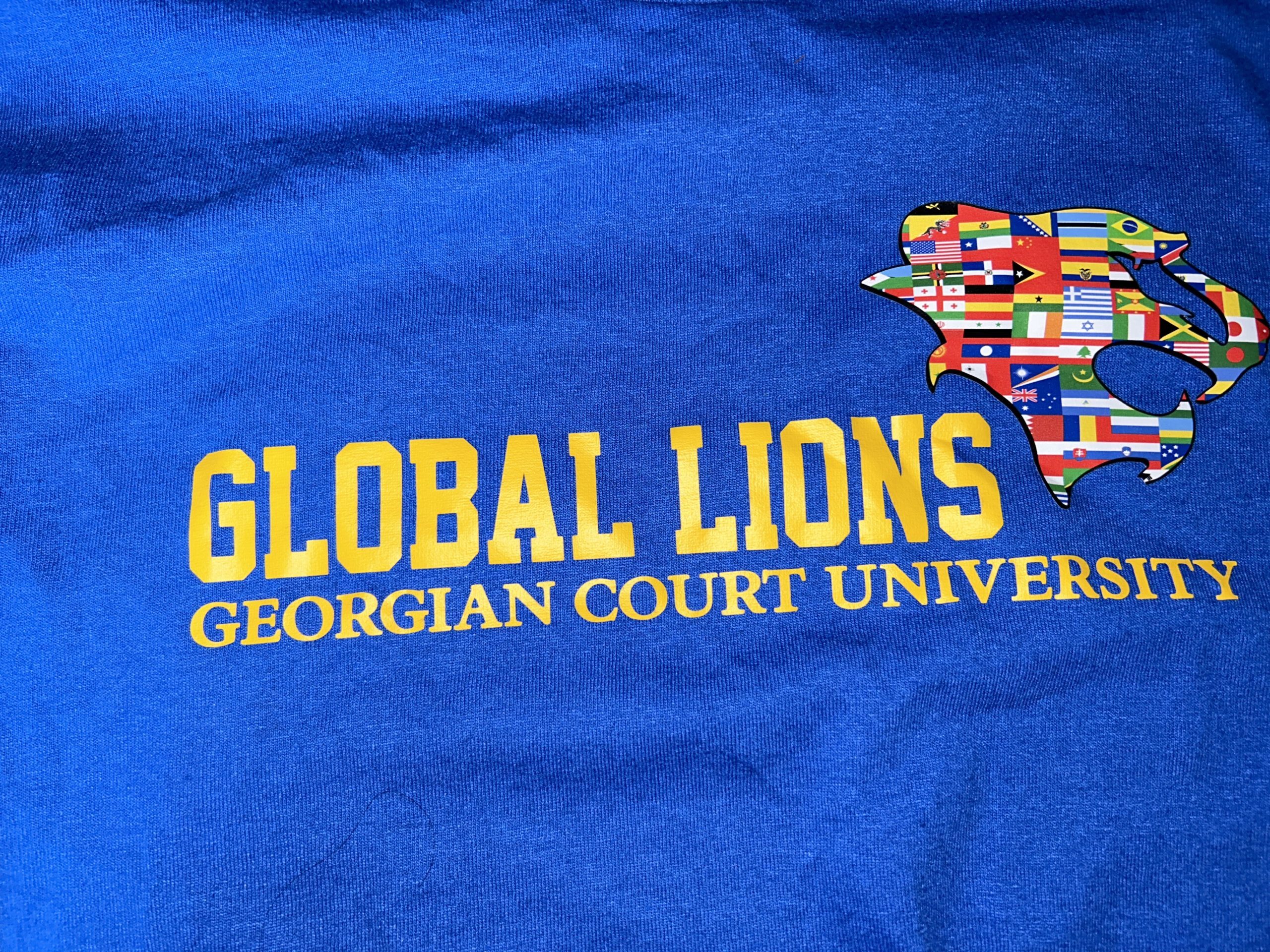 A photo of GCU’s Global Lions logo on a T-Shirt.