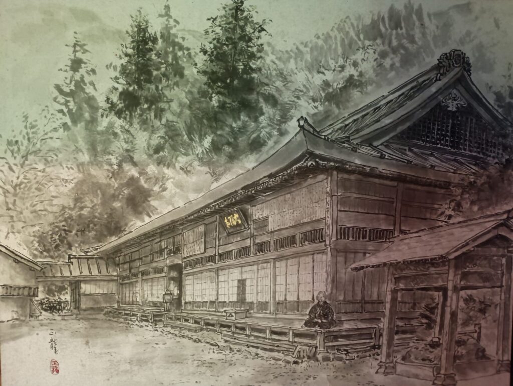 Historic drawing of Taiyoji temple
