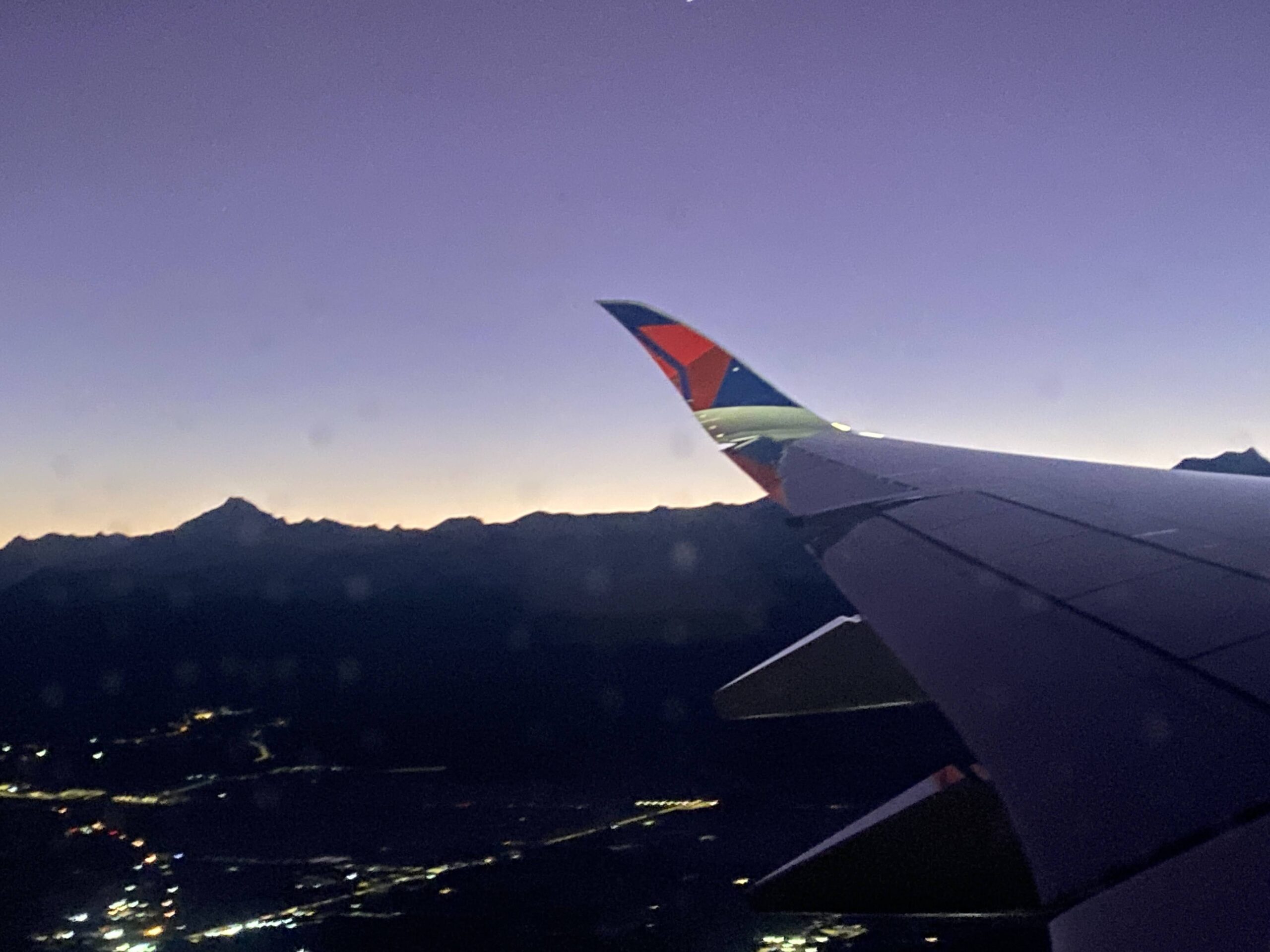 Skyline over mountains