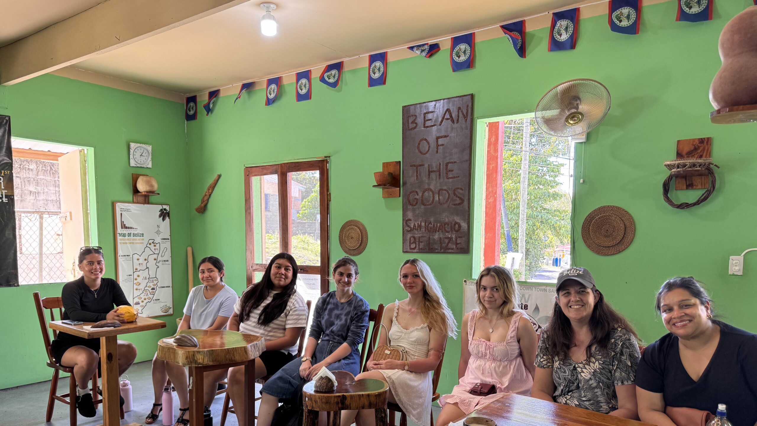 Group photo by the cacao presentation