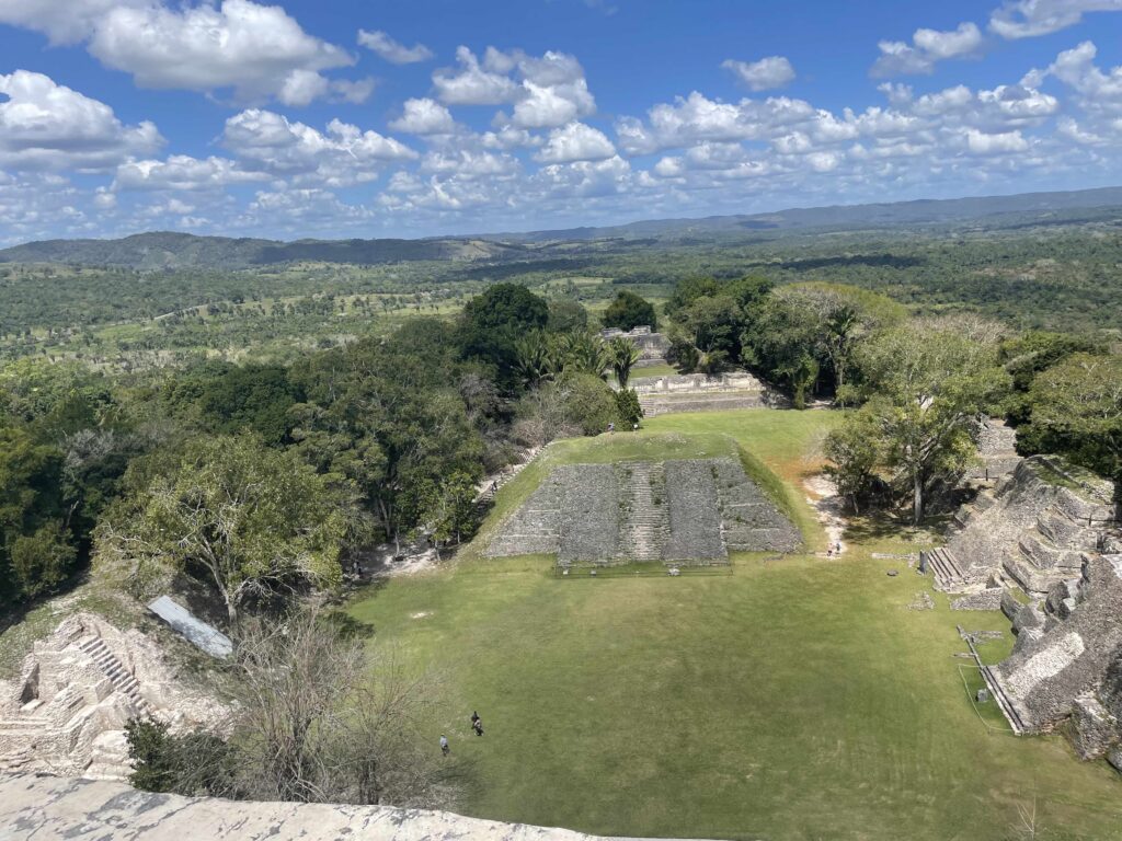 View from the top of the Mayan palace