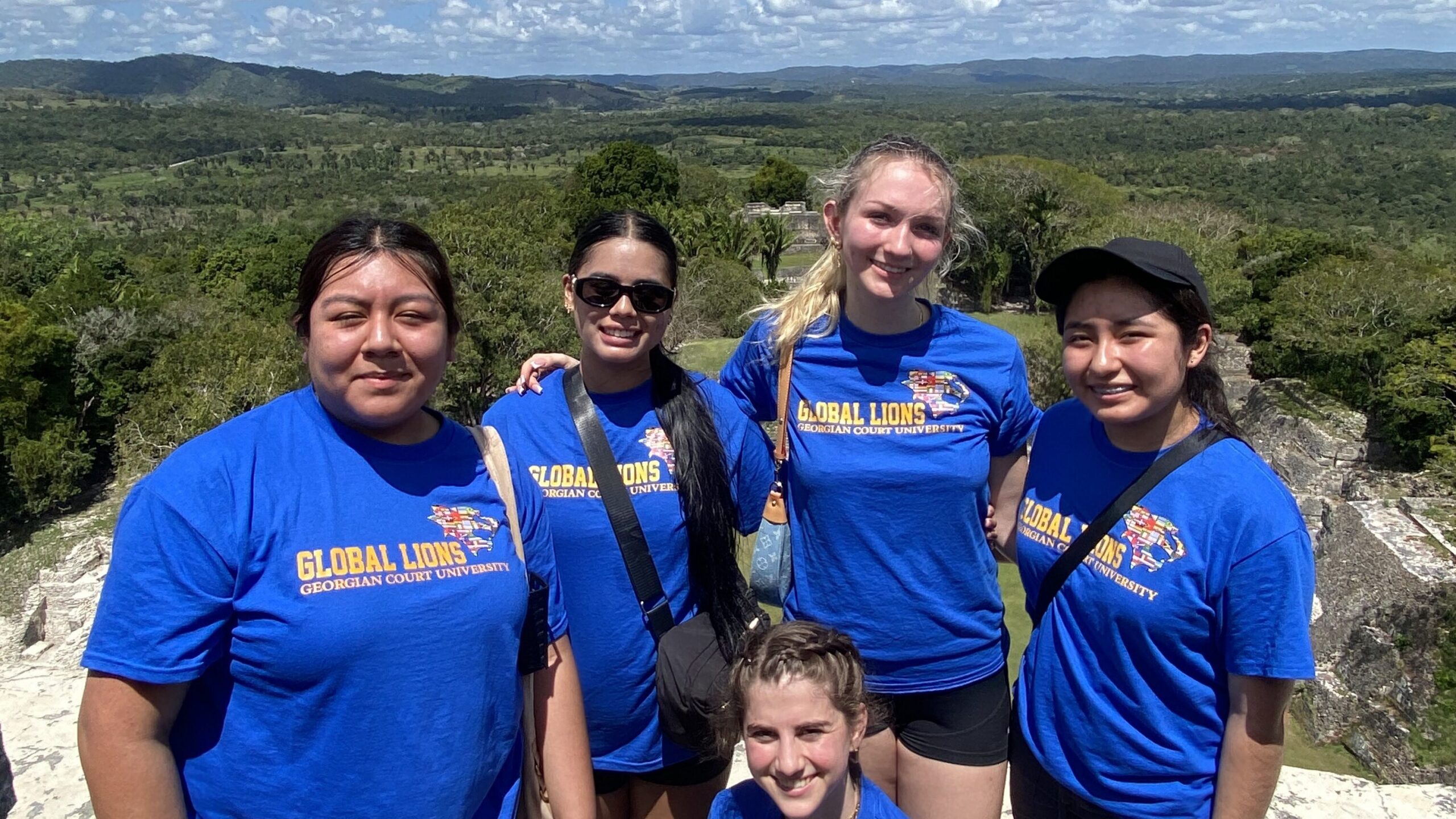 Group photo with the view