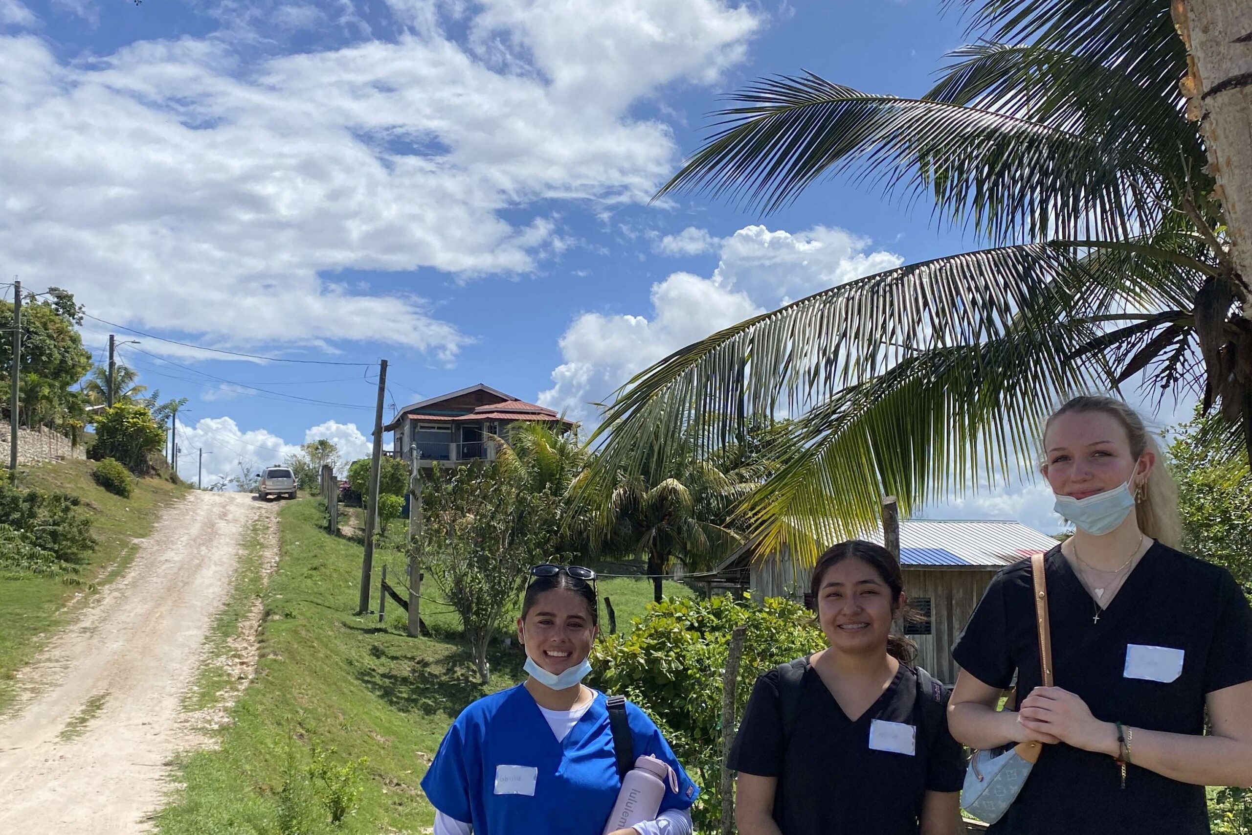 Waiting outside during home care visit